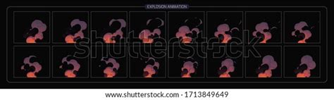 Fire Animation Fx Fire Smoke Effect Stock Vector (Royalty Free ...