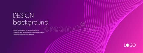 Abstract Banner Vector Template. Minimal Background with Wavy Lines for ...