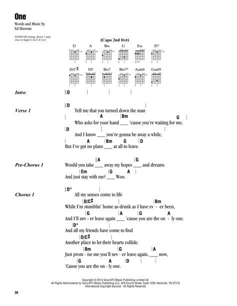 One by Ed Sheeran - Guitar Chords/Lyrics - Guitar Instructor