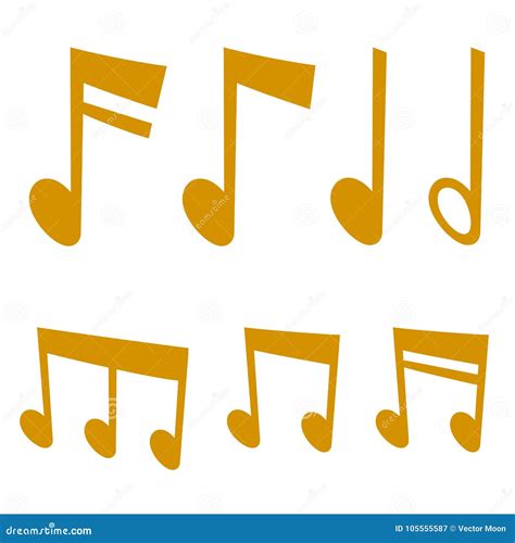 Notes Music Melody Colorfull Musician Symbols Sound Melody Text Stock Vector - Illustration of ...