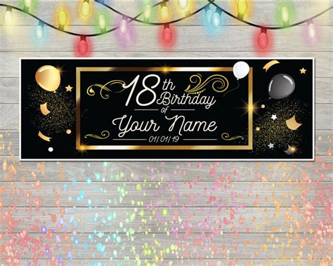 18th Birthday Banner Personalized 18th Birthday Decor Party - Etsy