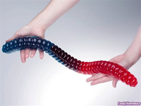 Blue & Red 2-Foot-Long Giant Gummy Worm | Gummy worms, Gummy candy, Gummies