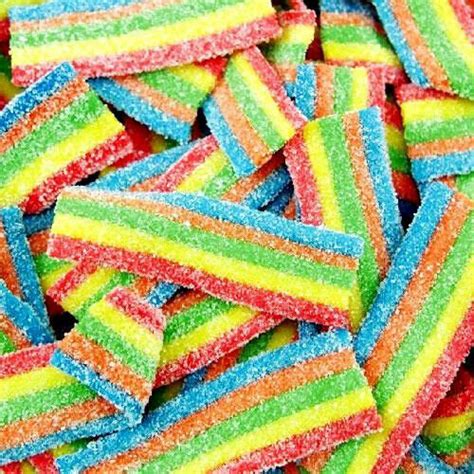 400g 14oz SOUR SUGAR RAINBOW BELTS RETRO SWEETS CANDY PARTY BAG FILLERS | eBay