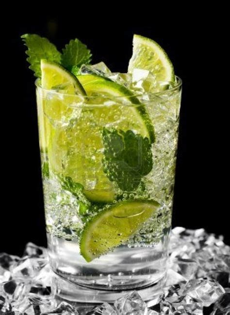 Traditional Drinks From Cuba Mojito Black Background Picture HD ...