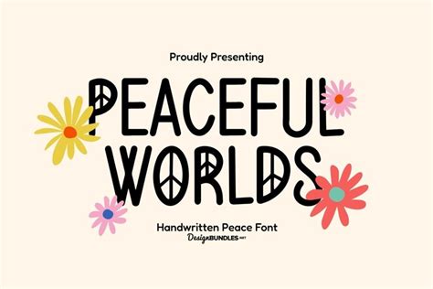 Peaceful Worlds - Peace Font