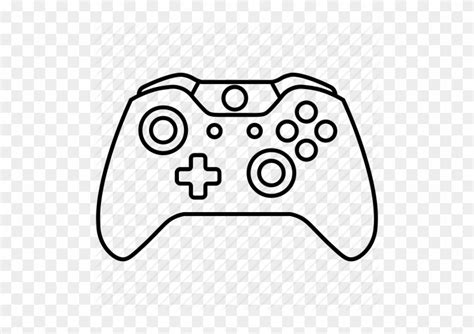 Xbox Controller Line Drawing - Draw A Xbox Controller - Free Transparent PNG Clipart Images Download