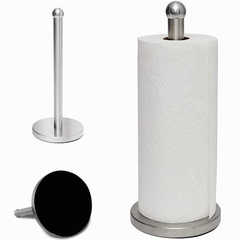 Buy Kitchen Roll Holder Standing Stainless Steel Free standing Kitchen Paper Towel Holder for ...