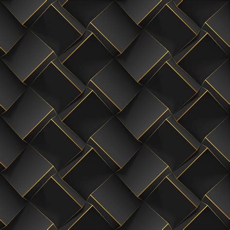 Premium Vector | Seamless geometric pattern with realistic black 3d cubes. template for ...