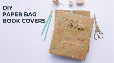 DIY Paper Bag Book Covers - YouTube