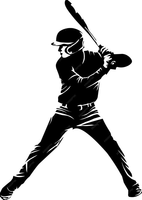 Premium Vector | Baseball player silhouette vector