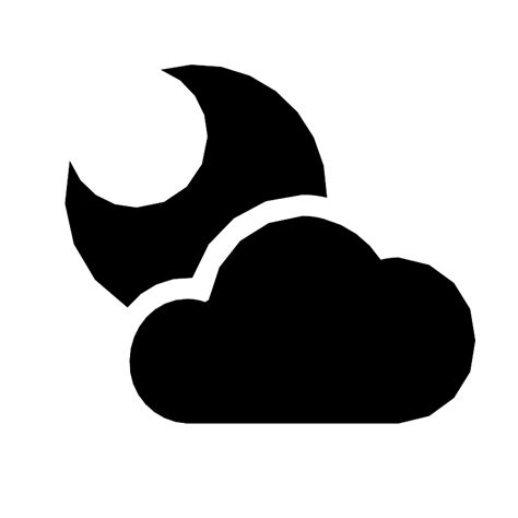 Moon Cloudy Vector SVG Icon - SVG Repo