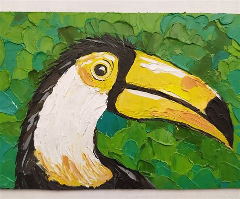 Toucan bird original animal wall art painting - agrohort.ipb.ac.id