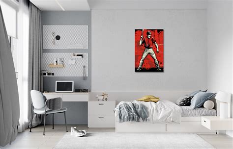 Baseball Wall Art for Kids Room Digital Download Wall Art Baseball Poster Red Boys Room ...