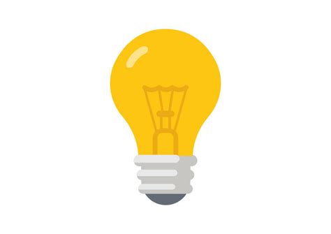 Flat Light Bulb Vector - SuperAwesomeVectors