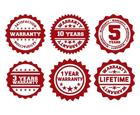 Warranty Stamp Vector Set Vector Art & Graphics | freevector.com