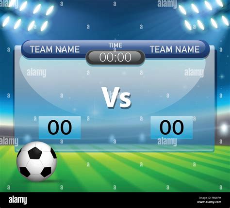 A soccer scoreboard template illustration Stock Vector Image & Art - Alamy