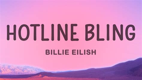 Billie Eilish - Hotline Bling (Instrumental Lyrics) - YouTube