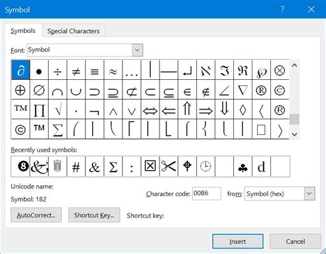 Math Symbols In Word