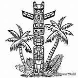 Totem Pole Coloring Pages  Free & Printable sketch template