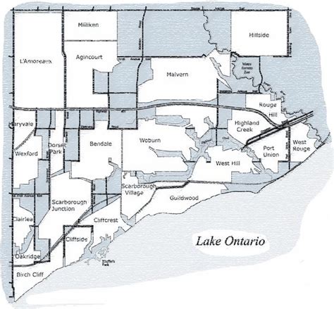 Scarborough map - Map of Scarborough (Canada)