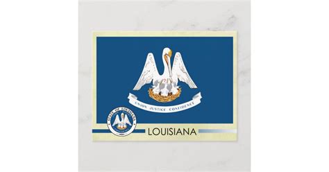 Louisiana State Flag and Seal Postcard | Zazzle