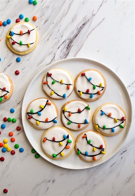 Christmas Lights Cookies with Royal Icing | Dessert for Two