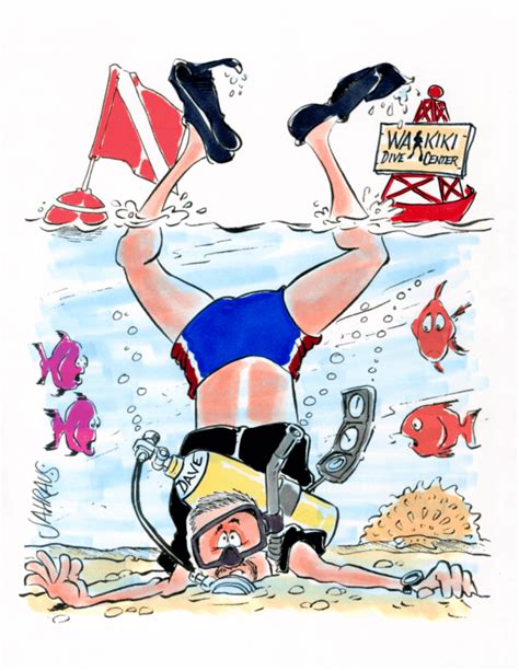 Scuba Diver Cartoon | Funny Gift for Scuba Diver