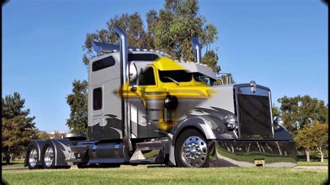 Custom kenworth semi trucks - YouTube