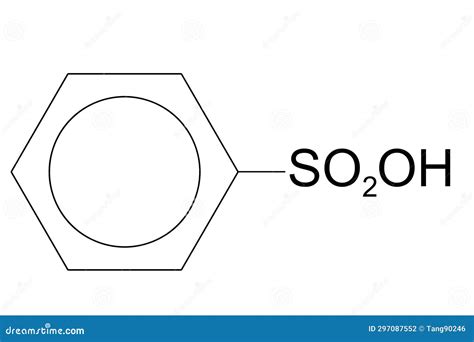 Benzenesulfonic Acid Molecular Structure, 3d Model Molecule, Aromatic Sulfonic Acid, Structural ...