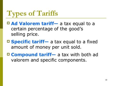 Lecture 4 tariff chapter 6