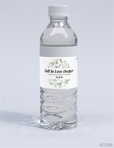 Wedding Water Bottle Label Template in Publisher, Pages, Word, Photoshop, Illustrator, InDesign ...