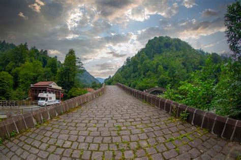 Premium Photo | Double arch bridge cifte kemer kopru in arhavi artvin ...