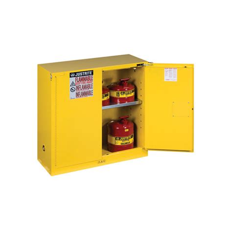 Justrite 30 Gallon 1 Shelf Flammable Storage Cabinet with 2 Self ...