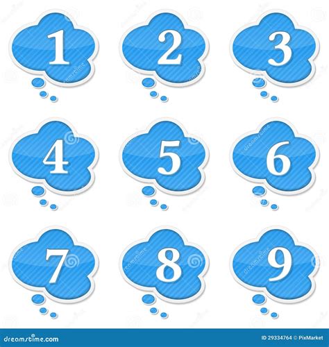 Speech Bubbles with Numbers Stock Vector - Illustration of bubble, media: 29334764