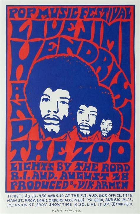 Jimi Hendrix and The Zoo Original Limited Edition Concert Poster ...