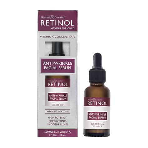 Skincare Retinol Sérum facial anti-rides - Traitement en profondeur à base de vitamines A, C et ...