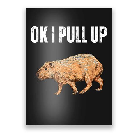 Ok I Pull Up Capybara Shirt Funny Capybara Meme Ok I Pull Up Poster | TeeShirtPalace