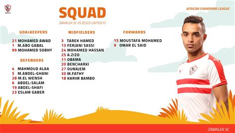 Zamalek name 20-man squad for Zesco clash…. Expected in Ndola today - ZamFoot