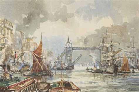 John Sutton | Busy shipping scenes on the Thames | MutualArt