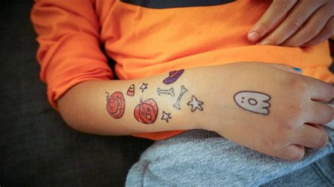 Temporary Tattoos for Kids Halloween 4'x6' | Etsy