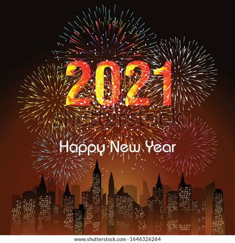 Happy New Year 2021 Firework Background Stock Vector (Royalty Free ...