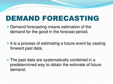 PPT - DEMAND FORECASTING PowerPoint Presentation - ID:1610787