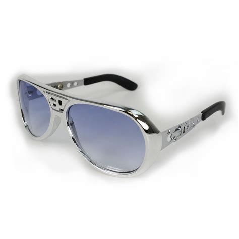 ELVIS Presley Licensed CLASSIC TCB THE KING Rock Star Sunglasses SILVER Blue | Sunglasses, Elvis ...