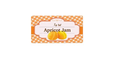 Classic Style Jam Jelly Traditional Apricot Jam Label | Zazzle