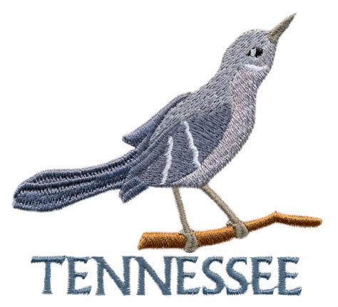 Tennessee State Bird - Mockingbird (US399) Embroidery Design by Stitchitize