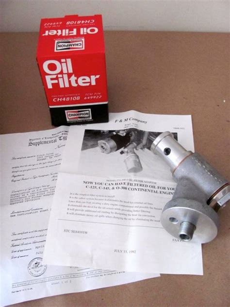 Find Continental Aircraft Engine Oil Filter Adapter Kit -NEW in Santa Rosa Beach, Florida, US ...