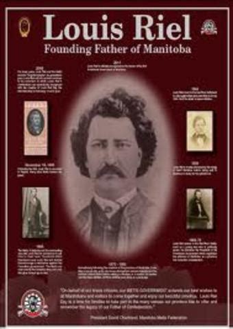 THE LIFE OF LOUIS RIEL (RED RIVER REBELLION) TIMELINE timeline ...