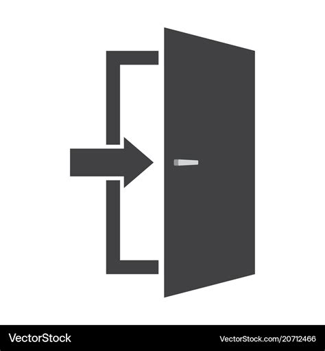 Door icon emergency exit sign Royalty Free Vector Image