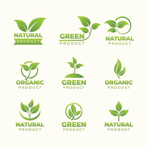 Set of Natural Logo Products 2282916 Vector Art at Vecteezy