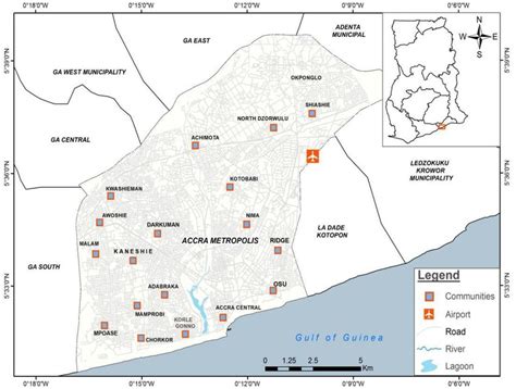 Map of Accra Metropolis (Source: Accra Metropolitan Assembly ...